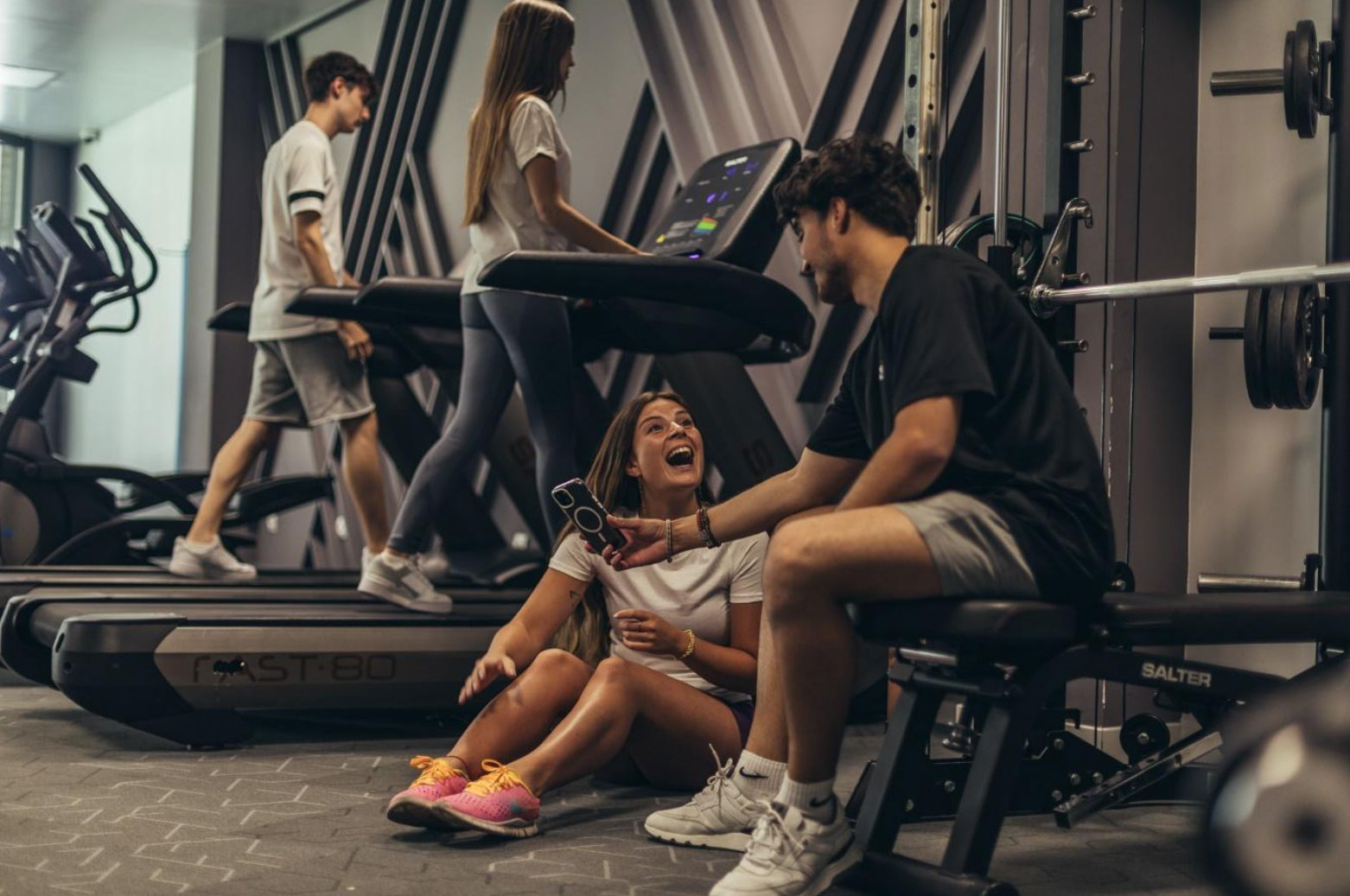 Gimnasio en la residencia Platina Salamanca