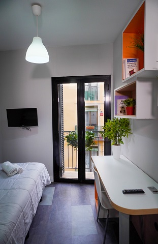 habitación estándar residencia universitaria tagaste barcelona