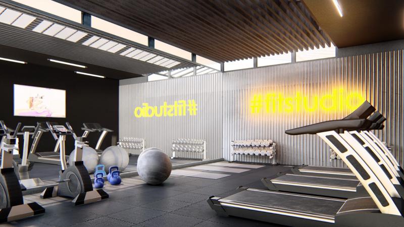 render gym residencia universitaria micampus cartagena