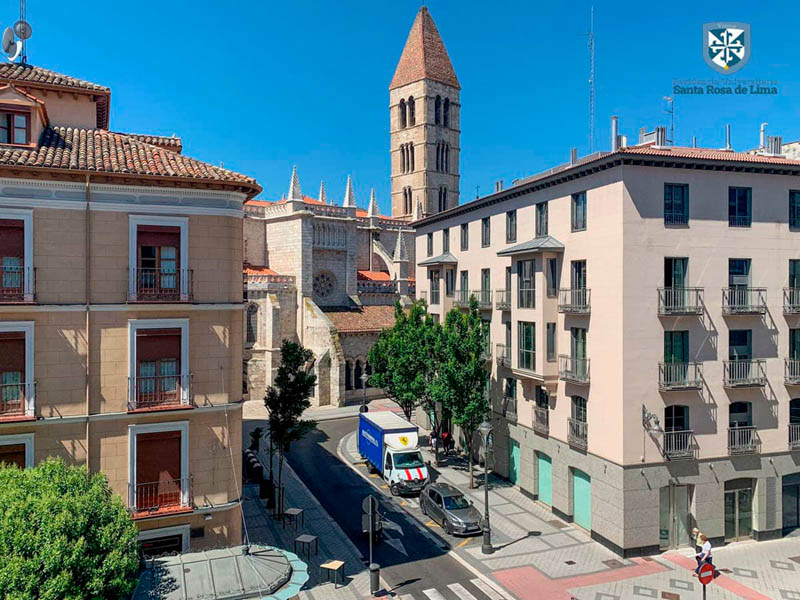 vista desde la habitación residencia universitaria santa rosa de lima valladolid