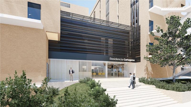 entrada residencia universitaria micampus cartagena