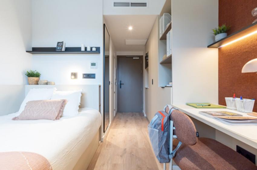 Habitación de la residencia Canvas Cantoblanco